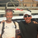 Thierry et Pierre Gagnière, à l'arrivée de la Transaharana.
