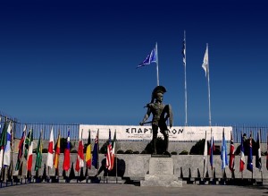La statue de Léonidas à Sparte